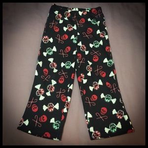 Old Navy Christmas Candy & Skull Pajama Pants 6/7